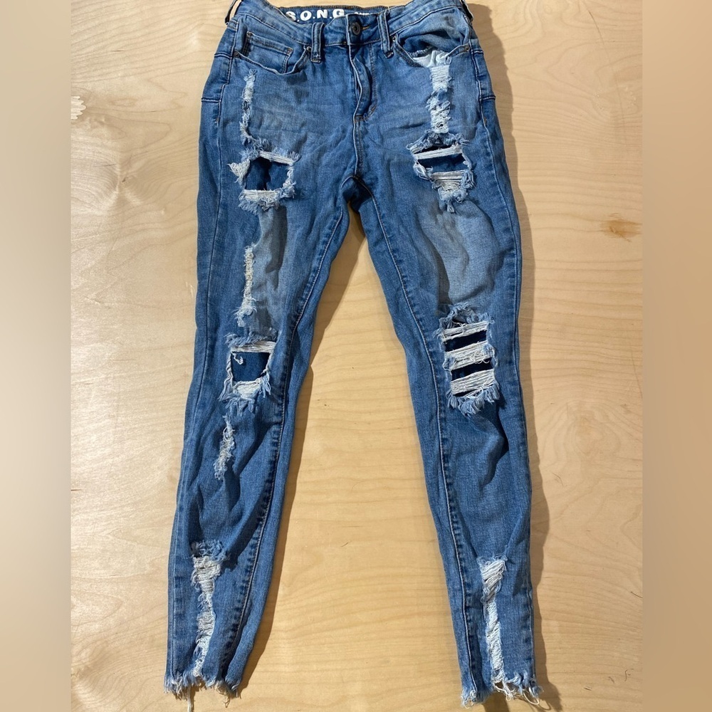 S.O.N.G. Curvy Highrise Skinny Ankle Jeans 7/28 (FY)